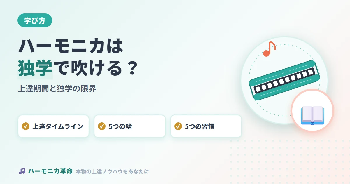 ハーモニカは独学で吹けるようになる？上達期間と独学の限界・最短ルートを解説